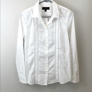 🍌 REPUBLIC white shirt w/ cross thread detailing